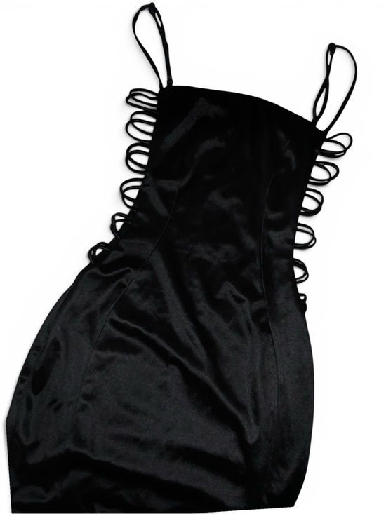 Windsor Dresses & Skirts - Windsor Black Satin Strappy Slip Dress